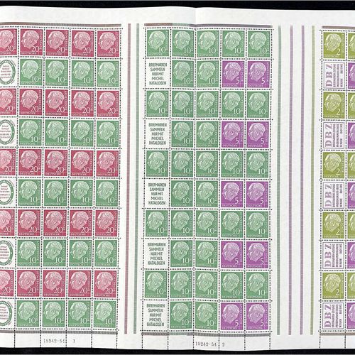 Null Briefmarken, Deutschland, Bundesrepublik Deutschland, Heuss 1955, komplette&hellip;