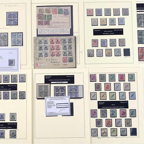 Null 邮票，拍品和收藏，德国（按字母顺序排列），德意志帝国1923年**/最佳：从第277号到337号的特制收藏品，几乎完全检查过，被许多封松动，第330A&hellip;