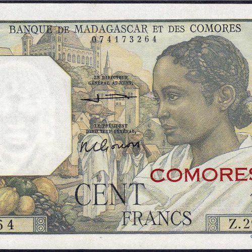 Null Billetes, extranjeros, Comoras, 100 francos o.D. (1960-1963). I- Pick 3b.