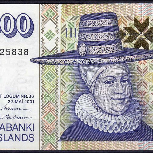 Null Billets de banque, Étranger, Islande, 2 X 5000 Kronur 22.5.2001. NC continu&hellip;