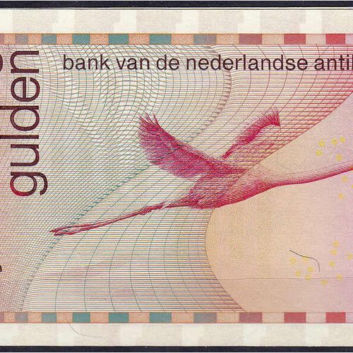 Null Banknotes, foreign, Netherlands Antilles, 2 X 10 and 25 guilders 1.6.2012. &hellip;
