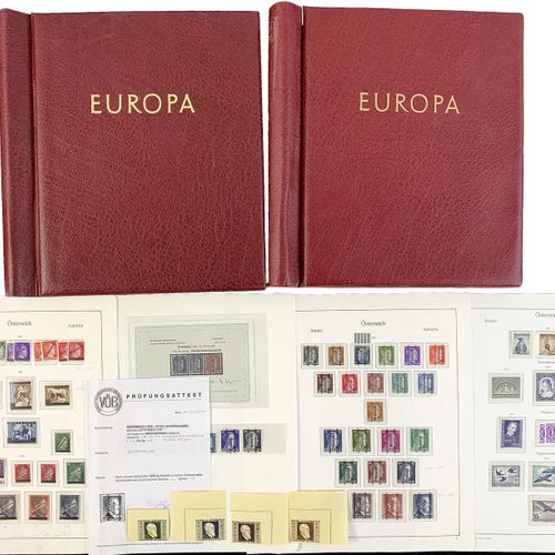 Null 邮票，拍品和收藏，外国（按字母顺序排列），奥地利 1945-2001 **。除Renner小张外，完整的薄荷奢侈品收藏，此外还有Va-Vd号，674-&hellip;