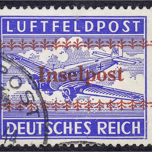 Null 邮票，德国，外地邮票，克里特岛入境邮票1944年，整齐地被取消，穿孔。K 13 3/4:14（A穿孔）。米。350,-欧元。
使用。米歇尔 7 A.