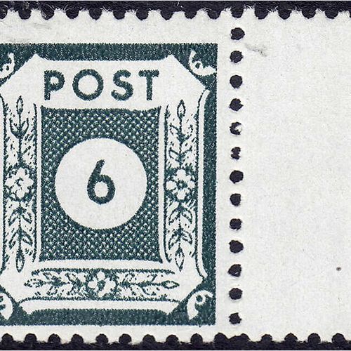 Null 邮票，德国，盟军占领区（苏维埃区），东萨克森，6Pf。Ziffern 1945, 成色良好，官方试行孔径L 11（黑-蓝-绿），专家鉴定为Kunz B&hellip;