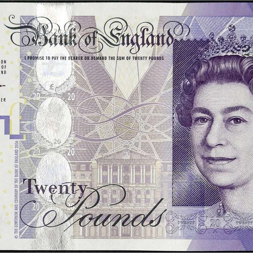 Null 钞票，外国，英国，2012年20英镑。 签名：Chris Salomon。
I-选392。