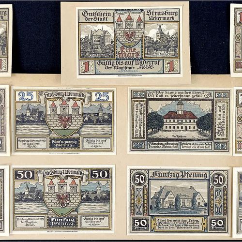 Null Banknotes, German Notgeld and KGL, Strasburg i. Uckermark (Brandenburg), to&hellip;