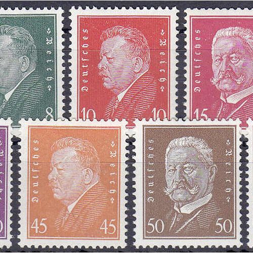 Null Sellos, Alemania, Deutsches Reich, 3 Pf. - 80 Pf. Reichspräsidenten 1928, s&hellip;