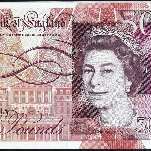 Null 纸币，外国，英国，2 X 50英镑2011。 签名：1 X Chris Salomon u. 1 X Victoria Cleland。
I-选393&hellip;