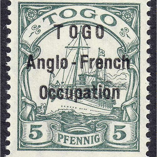 Null Stamps, Germany, German foreign post offices and colonies, Togo 5 Pf. Briti&hellip;