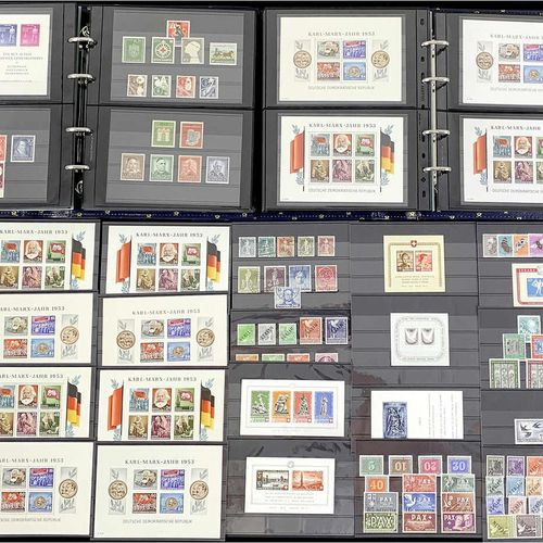 Null 邮票，地段和收藏，德国（按字母顺序排列），德国1930/1957 */**/gest.: 在2个相册里有丰富的库存卡，主要是德国与民主德国，柏林，联邦&hellip;