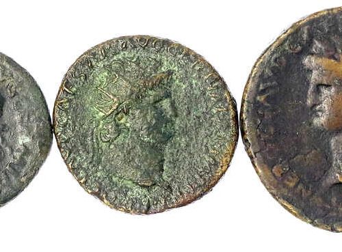 Null Monete romane, periodo imperiale, Nerone 54-68, 6 monete: Sesterzio Annona &hellip;