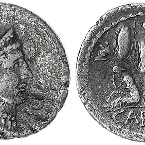 Null 罗马硬币，帝国时期的硬币，C. Julius Caesar公元前50-44年，公元前46/45年的denarius，Diadem。维纳斯头像，肩上有丘&hellip;