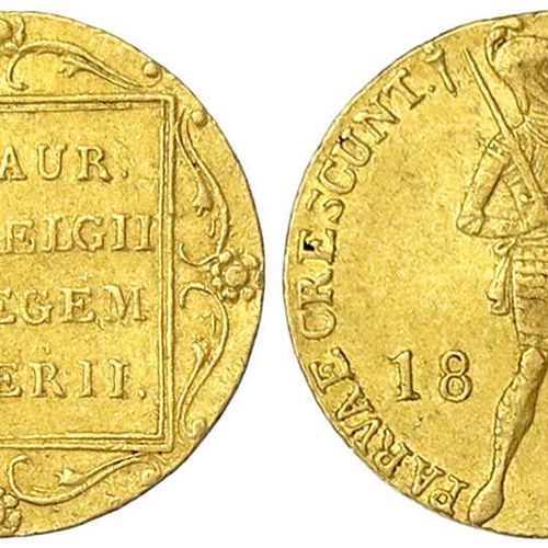 Null 外国金币和奖章，荷兰，威廉一世，1815-1840，1828年公爵，乌得勒支。3.44克。
，非常好/极好。Friedberg 331. Delmon&hellip;