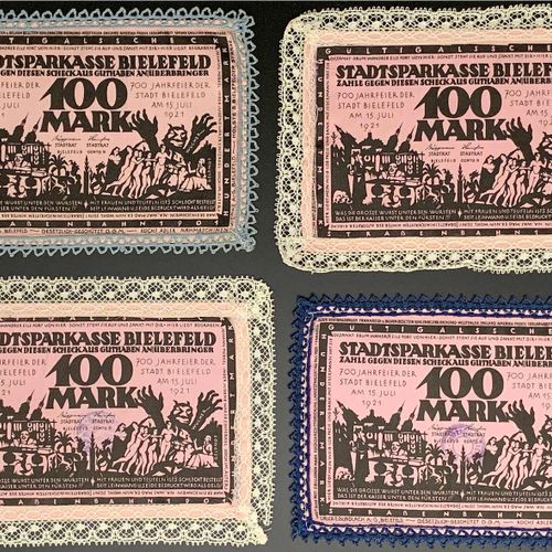 Null Billetes, dinero de emergencia alemán y KGL, Bielefeld (Westfalia), dinero &hellip;