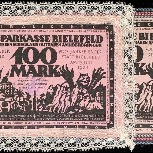 Null Billets de banque, Deutsches Notgeld et KGL, Bielefeld (Westphalie), Notgel&hellip;