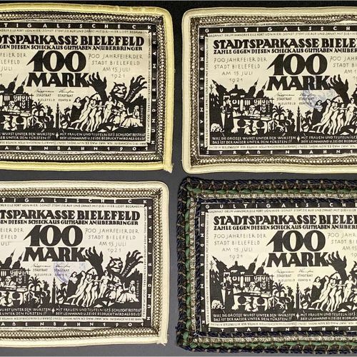 Null Billets de banque, Deutsches Notgeld et KGL, Bielefeld (Westphalie), Notgel&hellip;