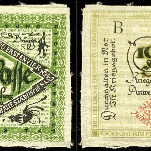 Null Banknotes, German Notgeld and KGL, Bielefeld (Westphalia), Notgeld besonder&hellip;