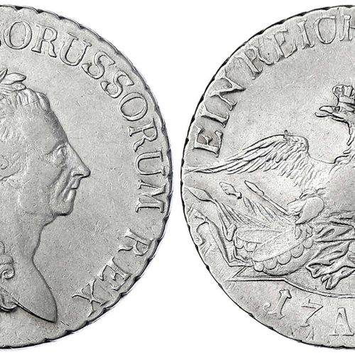 Null 旧德国硬币和奖章，勃兰登堡-普鲁士，腓特烈二世，1740-1786，Reichstaler 1785 A，柏林。几乎是优秀的，小的划痕。Olding &hellip;