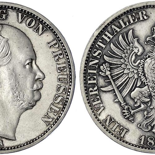 Null Monedas y medallas alemanas antiguas, Brandeburgo-Prusia, Guillermo I, 1861&hellip;