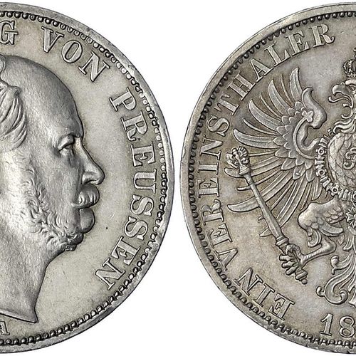 Null Monete e medaglie tedesche antiche, Brandeburgo-Prussia, Guglielmo I, 1861-&hellip;