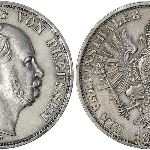 Null Monedas y medallas alemanas antiguas, Brandeburgo-Prusia, Guillermo I, 1861&hellip;