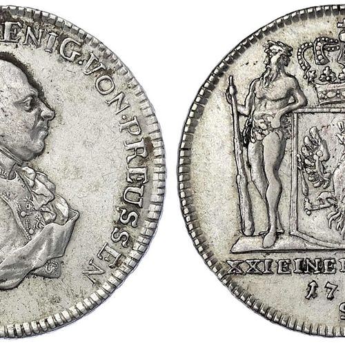 Null 旧德国硬币和奖章，勃兰登堡-普鲁士，弗里德里希-威廉二世，1786-1797，2/3 Thaler 1792 S，Schwabach，代表Ansbac&hellip;