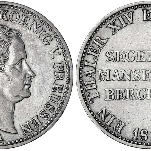 Null 旧德国硬币和奖章，勃兰登堡-普鲁士，弗里德里希-威廉三世，1797-1840，Ausbeutetaler 1838 A，柏林。非常好/极好。Jaege&hellip;