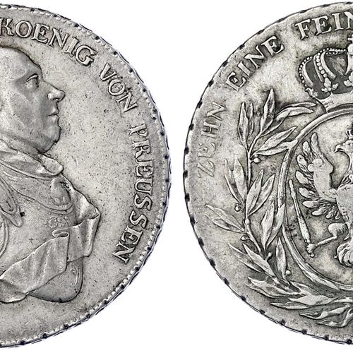Null 旧德国硬币和奖章，勃兰登堡-普鲁士，弗里德里希-威廉二世，1786-1797，1794年的公约塔勒。 用于与德国南部的贸易。好的非常好。Jaeger &hellip;