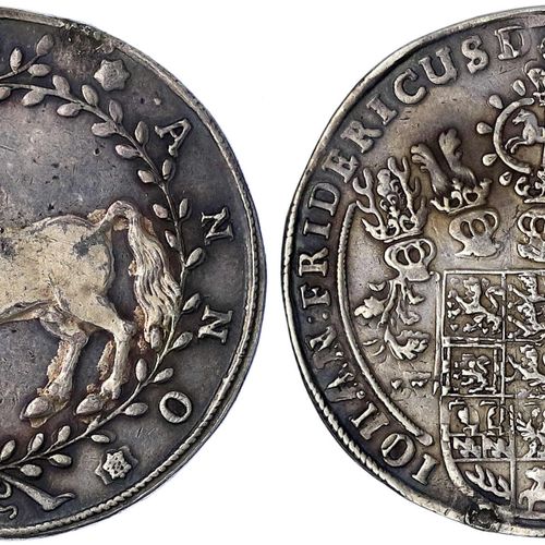 Null 旧德国硬币和奖章, 不伦瑞克-卡伦堡-汉诺威, 约翰-弗里德里希, 1665-1679, Reichstaler 1665 LW, Clausthal&hellip;