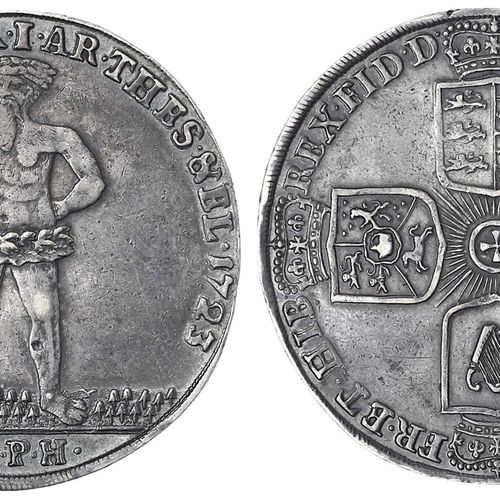 Null 旧德国硬币和奖牌，不伦瑞克-卡伦堡-汉诺威，乔治一世，1714-1727，帝国塔勒1723 EPH，野人。28.94克。非常好/优秀，美丽的铜锈。威尔&hellip;