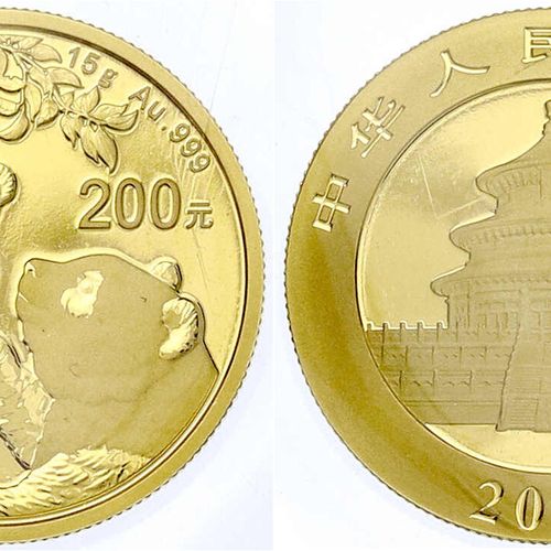 Null Foreign Gold Coins and Medals, China, People's Republic, since 1949, 200 Yu&hellip;