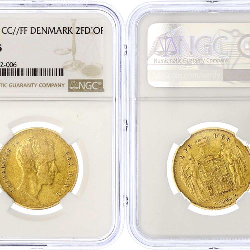 Null Monedas y medallas de oro extranjeras, Dinamarca, Federico VI. 1808-1839, D&hellip;