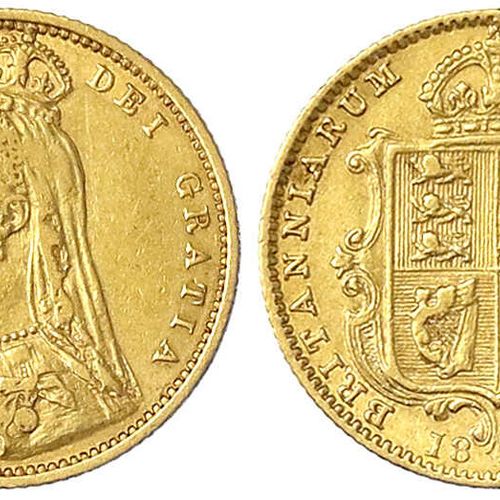Null 外国金币和奖章，英国，维多利亚，1837-1901，1/2主权1892，纹章。3,99 g.917/1000。好的非常好。斯宾克。3869.Kraus&hellip;