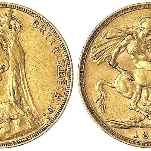 Null Monnaies et médailles d'or étrangères, Grande-Bretagne, Victoria, 1837-1901&hellip;
