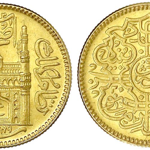 Null Monnaies et médailles d'or étrangères, Inde-Hyderabad, Mir Usman Ali Khan, &hellip;