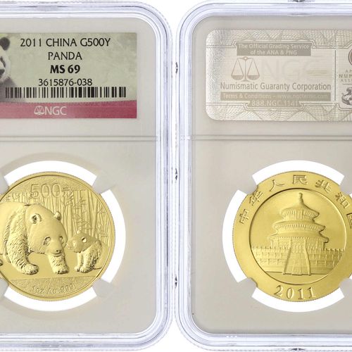 Null Monete e medaglie d'oro straniere, Cina, Repubblica Popolare, dal 1949, 500&hellip;