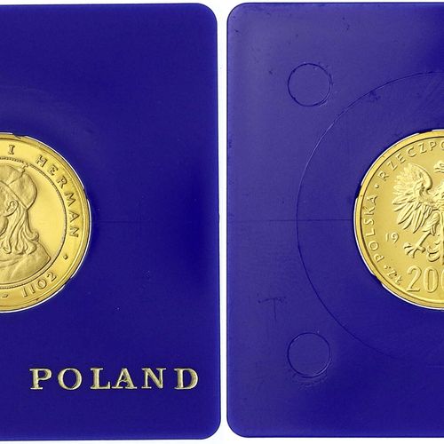 Null 外国金币和奖章，波兰人民共和国，1949-1989年，2000兹罗提1981年弗拉迪斯拉夫l.Herman MW.8克，900/1000。 蓝色胶囊装&hellip;