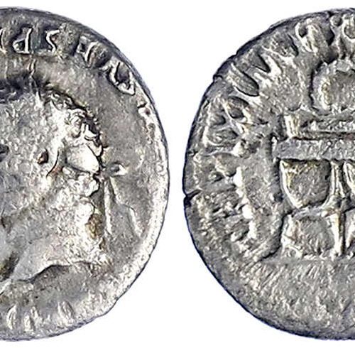 Null Römische Münzen - Kaiserzeit - Titus, 79-81
Denar TRP IX = 80. Belorb. Brb.&hellip;
