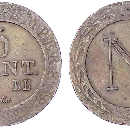Null 外国硬币和奖章 - 法国 - 拿破仑一世, 1804-1814, 1815年
5 Centimes 1808 BB。斯特拉斯堡。非常好，小的边缘缺陷，&hellip;