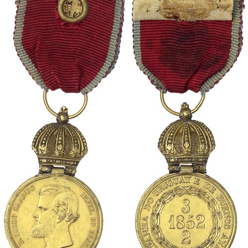 Null Orden und Ehrenzeichen - Brasilien - 
Ehrenmedaille mit Krone am Band 1852.&hellip;