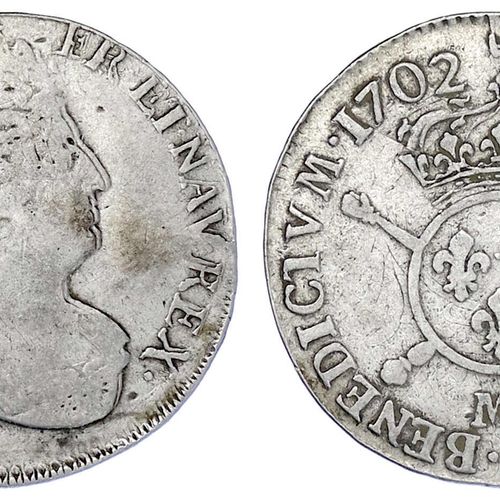 Ausländische Münzen und Medaillen Frankreich Ludwig XIV., 1643-1715 1/2 écu aux &hellip;
