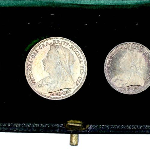Ausländische Münzen und Medaillen Grossbritannien Victoria, 1837-1901 Maundy set&hellip;
