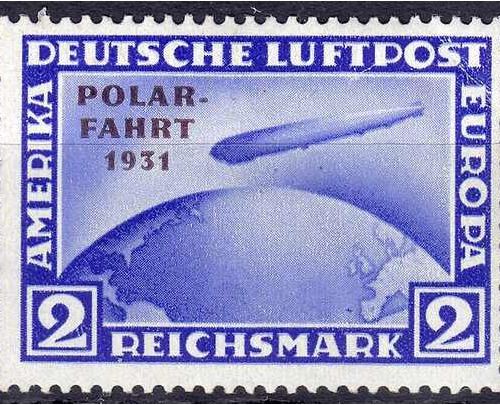 Briefmarken Deutschland Deutsches Reich 1 M - 4 M Polarfahrt 1931, complete set &hellip;