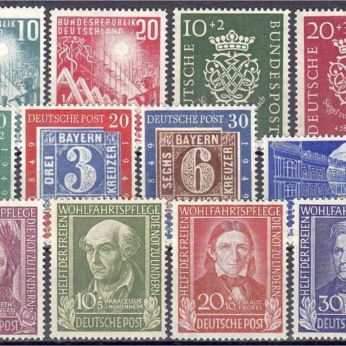 Briefmarken Deutschland Bundesrepublik Deutschland 1949 and 1950, two complete y&hellip;