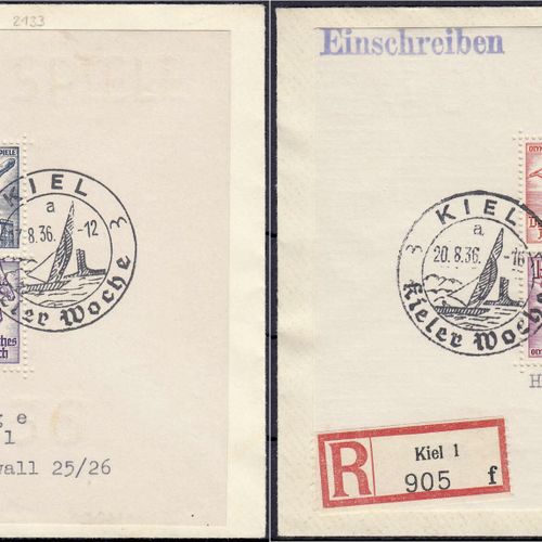 Briefmarken Deutschland Deutsches Reich Jeux Olympiques d'été (blocs) 1936, deux&hellip;