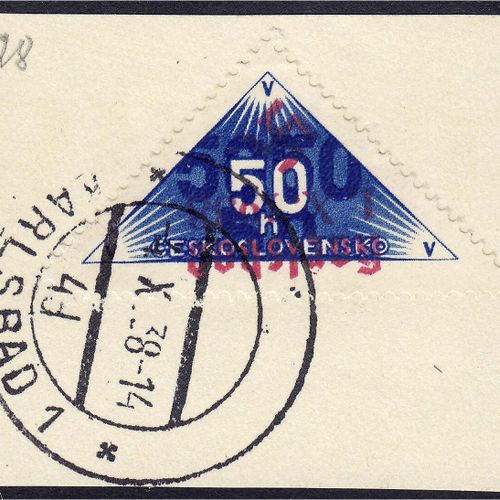 Briefmarken Deutschland Deutsche Kolonien Sudetenland, Karlsbad 50 H. Delivery s&hellip;