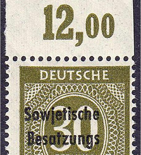 Briefmarken Deutschland Alliierte Besetzung (Sowjetische Zone) 30 Pf. Franking m&hellip;