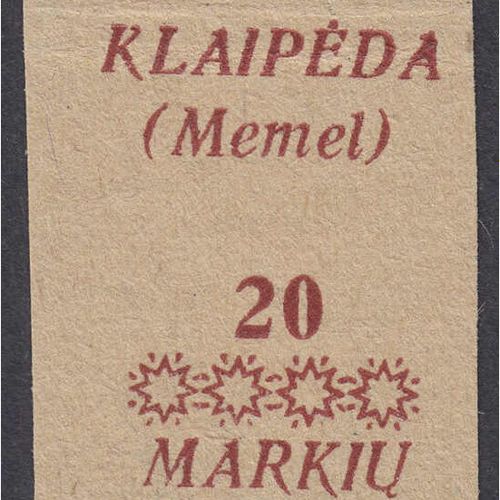 Briefmarken Deutschland Deutsche Kolonien Memelgebiet Epreuve sur papier brun 19&hellip;