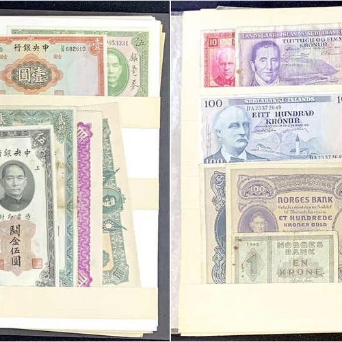 Banknoten Lots Ausland 2 albums with approx. 750 banknotes, mainly from Europe, &hellip;