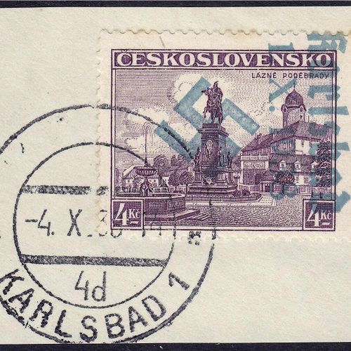 Briefmarken Deutschland Deutsche Kolonien Sudetenland, Karlsbad 4 Kc. Landscapes&hellip;